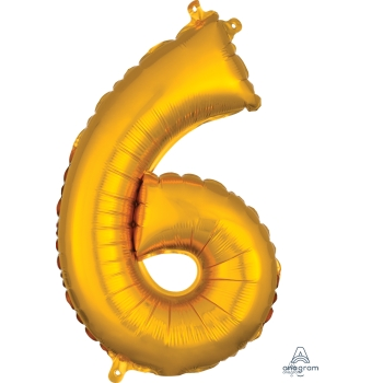 Image de MINI SHAPE NUMBER 6  - GOLD (AIR FILLED)