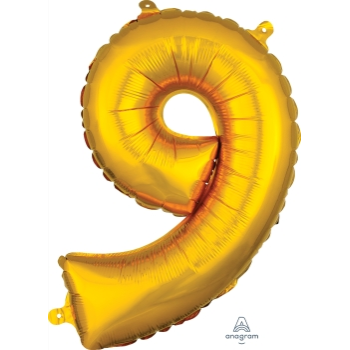 Picture of MINI SHAPE NUMBER 9  - GOLD (AIR FILLED)