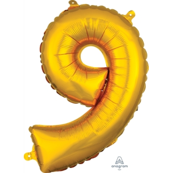 Image de MINI SHAPE NUMBER 9  - GOLD (AIR FILLED)