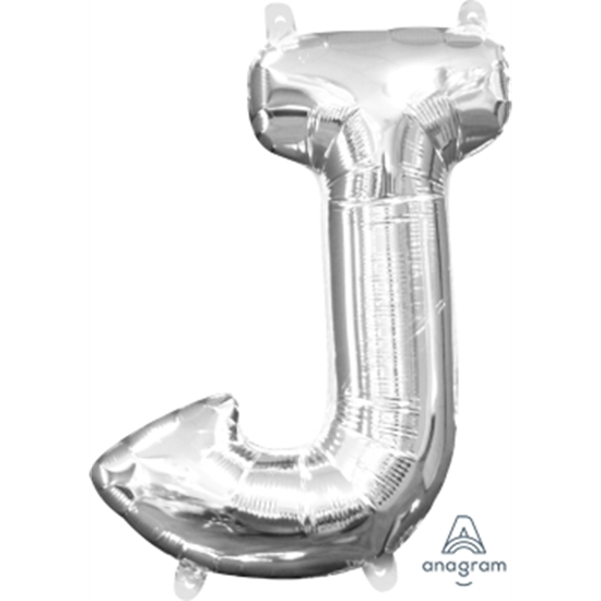 Picture of MINI SHAPE LETTER J  - SILVER (AIR FILLED)