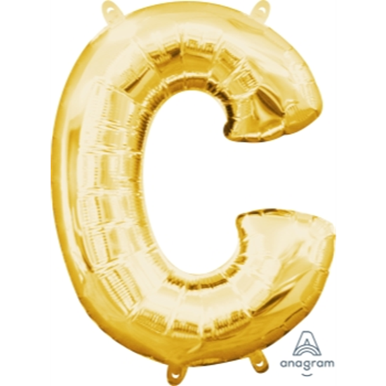 Picture of MINI SHAPE LETTER C  - GOLD (AIR FILLED)