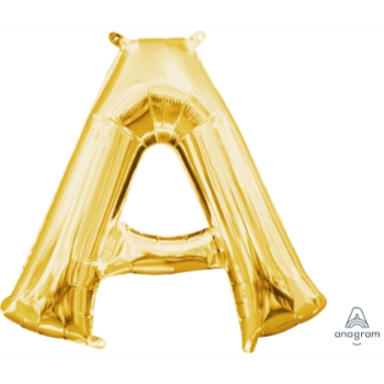 Image de MINI SHAPE LETTER A  - GOLD (AIR FILLED)