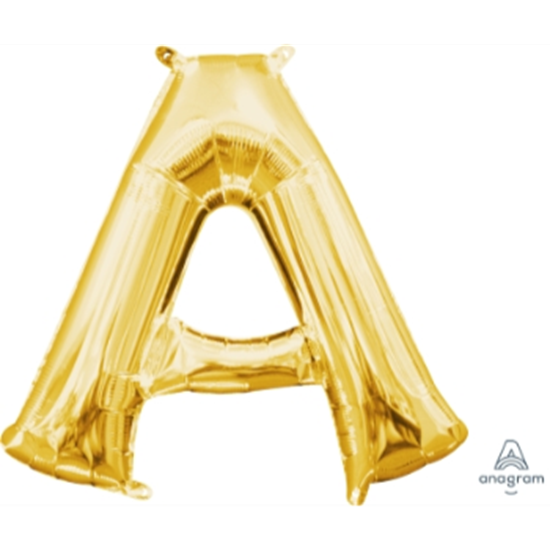 Picture of MINI SHAPE LETTER A  - GOLD (AIR FILLED)