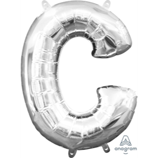 Picture of MINI SHAPE LETTER C  - SILVER (AIR FILLED)
