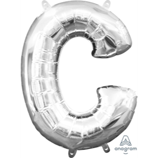 Image sur MINI SHAPE LETTER C  - SILVER (AIR FILLED)