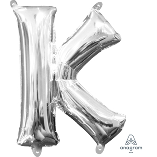 Picture of MINI SHAPE LETTER K  - SILVER (AIR FILLED)