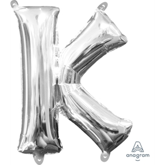 Image sur MINI SHAPE LETTER K  - SILVER (AIR FILLED)