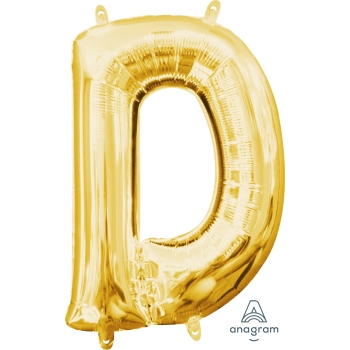 Image de MINI SHAPE LETTER D  - GOLD (AIR FILLED)