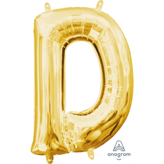 Picture of MINI SHAPE LETTER D  - GOLD (AIR FILLED)
