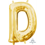 Picture of MINI SHAPE LETTER D  - GOLD (AIR FILLED)