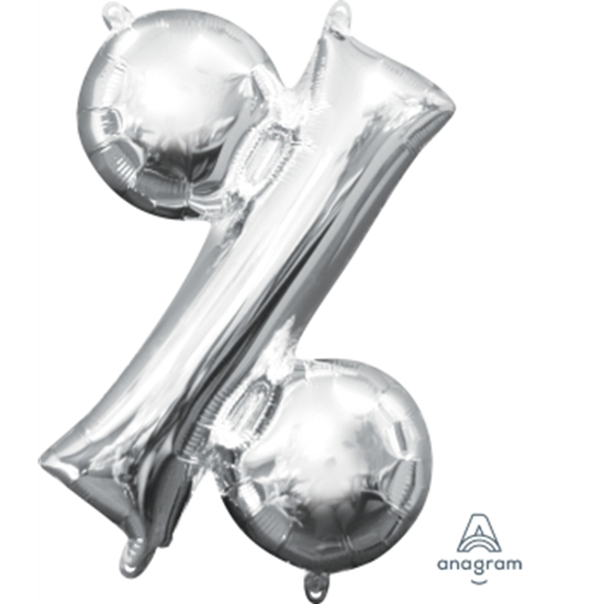 Image sur MINI SHAPE SYMBOL %  - SILVER (AIR FILLED)
