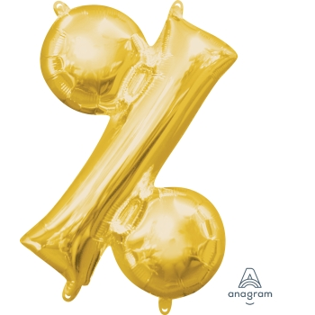 Image de MINI SHAPE SYMBOL %  - GOLD (AIR FILLED)