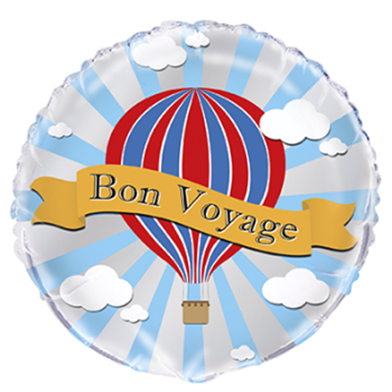 Image sur 18" FOIL - HOT AIR BON VOYAGE