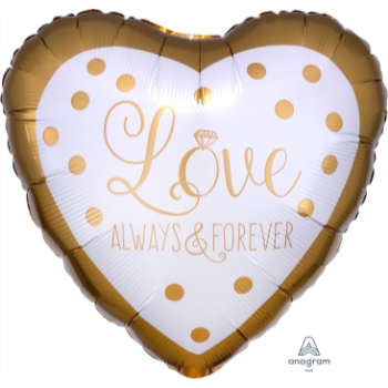 Image de 18" FOIL - SPARKLING GOLD WEDDING HEART