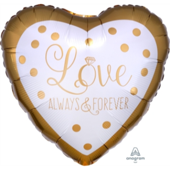 Picture of 18" FOIL - SPARKLING GOLD WEDDING HEART