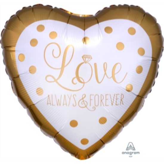 Image sur 18" FOIL - SPARKLING GOLD WEDDING HEART