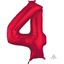 Image de 34'' NUMBER 4 SUPERSHAPE - RED