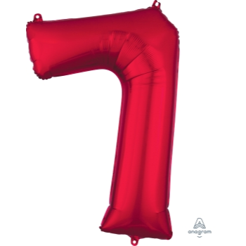 Image de 34'' NUMBER 7 SUPERSHAPE - RED