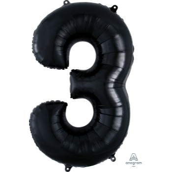 Image de 34'' NUMBER 3 SUPERSHAPE - BLACK