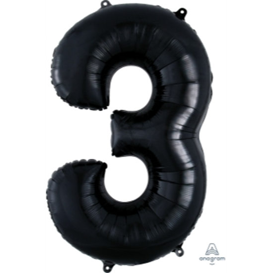 Image sur 34'' NUMBER 3 SUPERSHAPE - BLACK