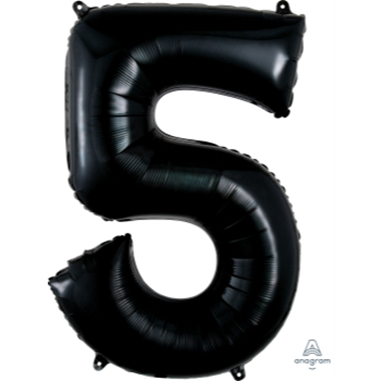 Picture of 34'' NUMBER 5 SUPERSHAPE - BLACK