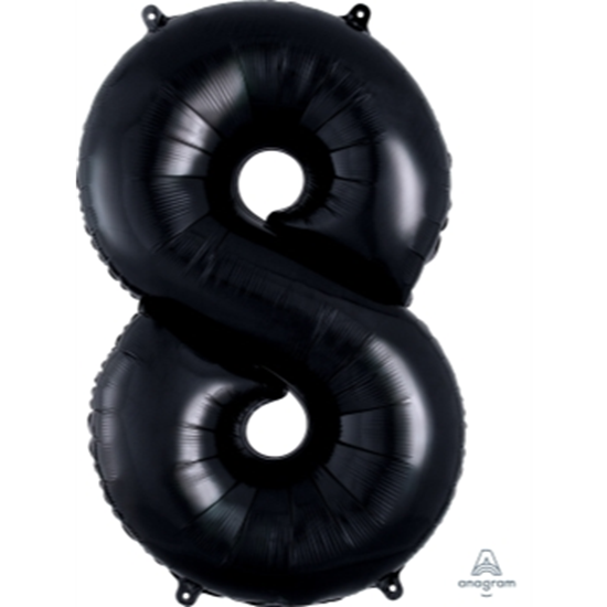 Picture of 34'' NUMBER 8 SUPERSHAPE - BLACK