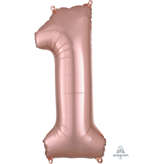 Picture of 34'' NUMBER 1 SUPERSHAPE - ROSE GOLD