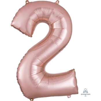 Image de 34'' NUMBER 2 SUPERSHAPE - ROSE GOLD