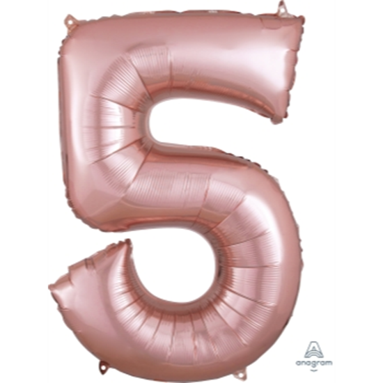 Image sur 34'' NUMBER 5 SUPERSHAPE - ROSE GOLD