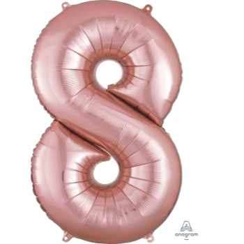 Image de 34'' NUMBER 8 SUPERSHAPE - ROSE GOLD