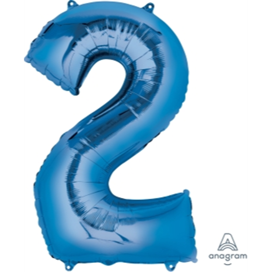Picture of 34'' NUMBER 2 SUPERSHAPE - BLUE