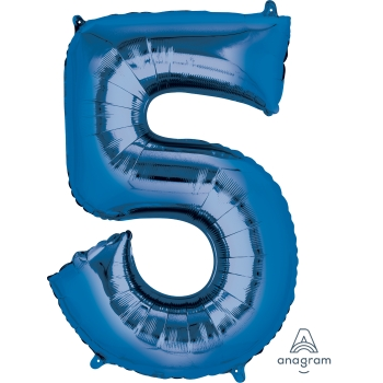 Image de 34'' NUMBER 5 SUPERSHAPE - BLUE