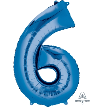 Image de 34'' NUMBER 6 SUPERSHAPE - BLUE