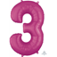 Picture of 34'' NUMBER 3 SUPERSHAPE - PINK