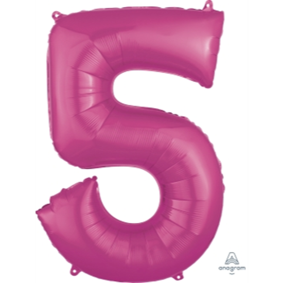 Picture of 34'' NUMBER 5 SUPERSHAPE - PINK