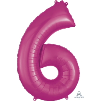 Image de 34'' NUMBER 6 SUPERSHAPE - PINK