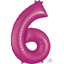Image de 34'' NUMBER 6 SUPERSHAPE - PINK
