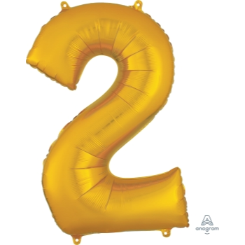 Image de 34'' NUMBER 2 SUPERSHAPE - GOLD