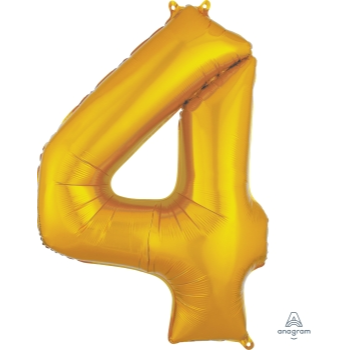 Image de 34'' NUMBER 4 SUPERSHAPE - GOLD