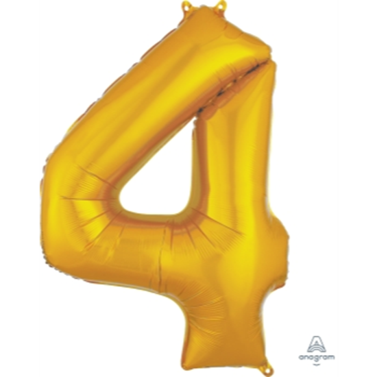 Picture of 34'' NUMBER 4 SUPERSHAPE - GOLD