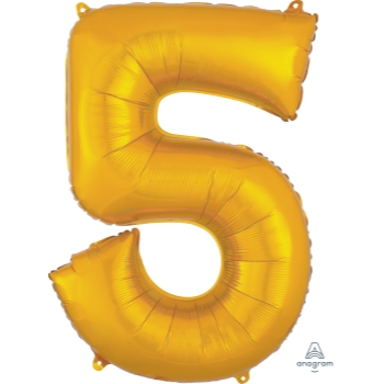 Image de 34'' NUMBER 5 SUPERSHAPE - GOLD