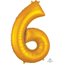 Picture of 34'' NUMBER 6 SUPERSHAPE - GOLD
