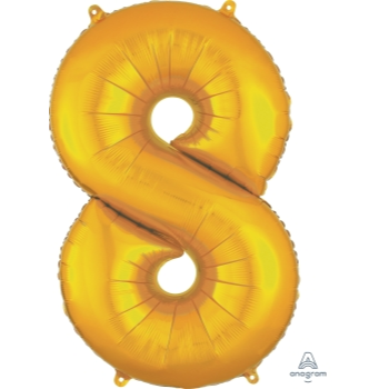 Image de 34'' NUMBER 8 SUPERSHAPE - GOLD