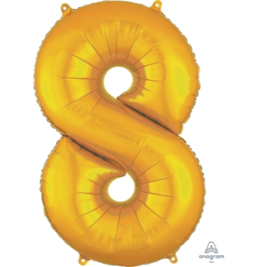 Picture of 34'' NUMBER 8 SUPERSHAPE - GOLD