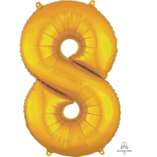 Image sur 34'' NUMBER 8 SUPERSHAPE - GOLD