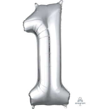 Image de 34'' NUMBER 1 SUPERSHAPE - SILVER