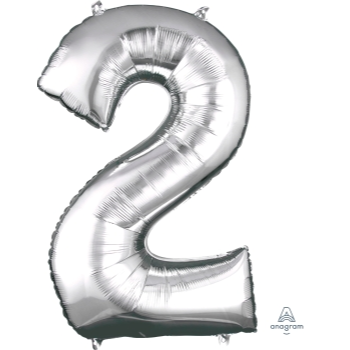 Image de 34'' NUMBER 2 SUPERSHAPE - SILVER