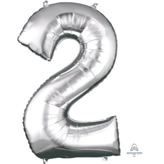 Picture of 34'' NUMBER 2 SUPERSHAPE - SILVER