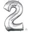 Image de 34'' NUMBER 2 SUPERSHAPE - SILVER