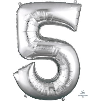 Image de 34'' NUMBER 5 SUPERSHAPE - SILVER